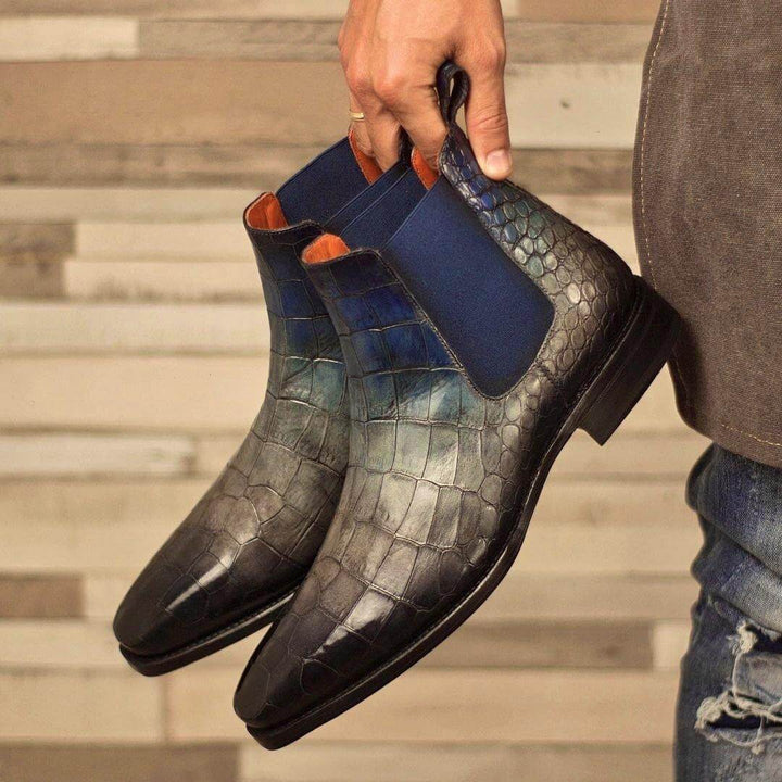Chelsea Boot Goodyear welt Patina Croc Pretoria Limited Edition-MERRIMIUM 3