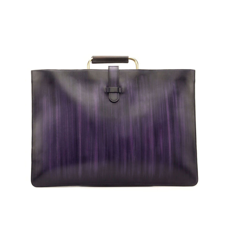 Custom Satchel Bag Patina Brown Violet 2927 - MERRIMIUM