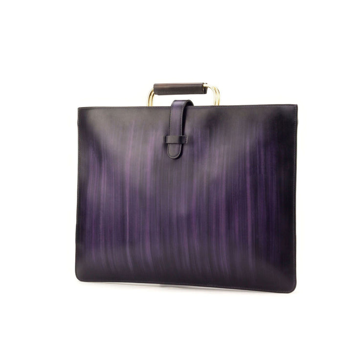 Custom Satchel Bag Patina Brown Violet 2927 - MERRIMIUM