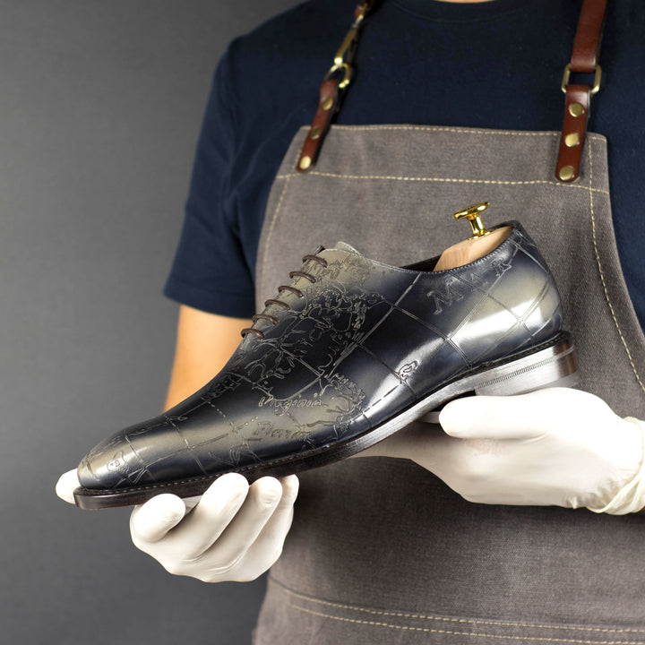 Men's Cartography Reverse Patina Wholecut Goodyear Welt Shoes Limited Edition-MERRIMIUM