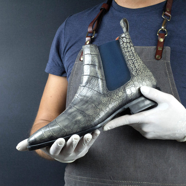 Men's Croc Ash Patina Chelsea Goodyear Welt Boots Limited Edition-MERRIMIUM