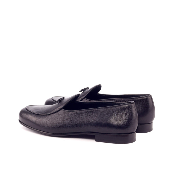 Men's Belgian Slippers Leather Black 3150 3- MERRIMIUM