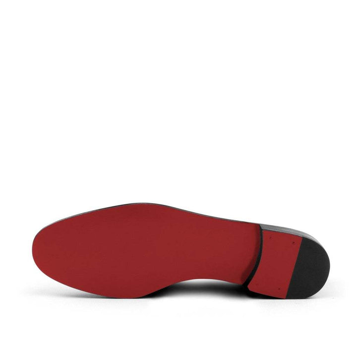 Men's Belgian Slippers Leather Red White 4892 5- MERRIMIUM