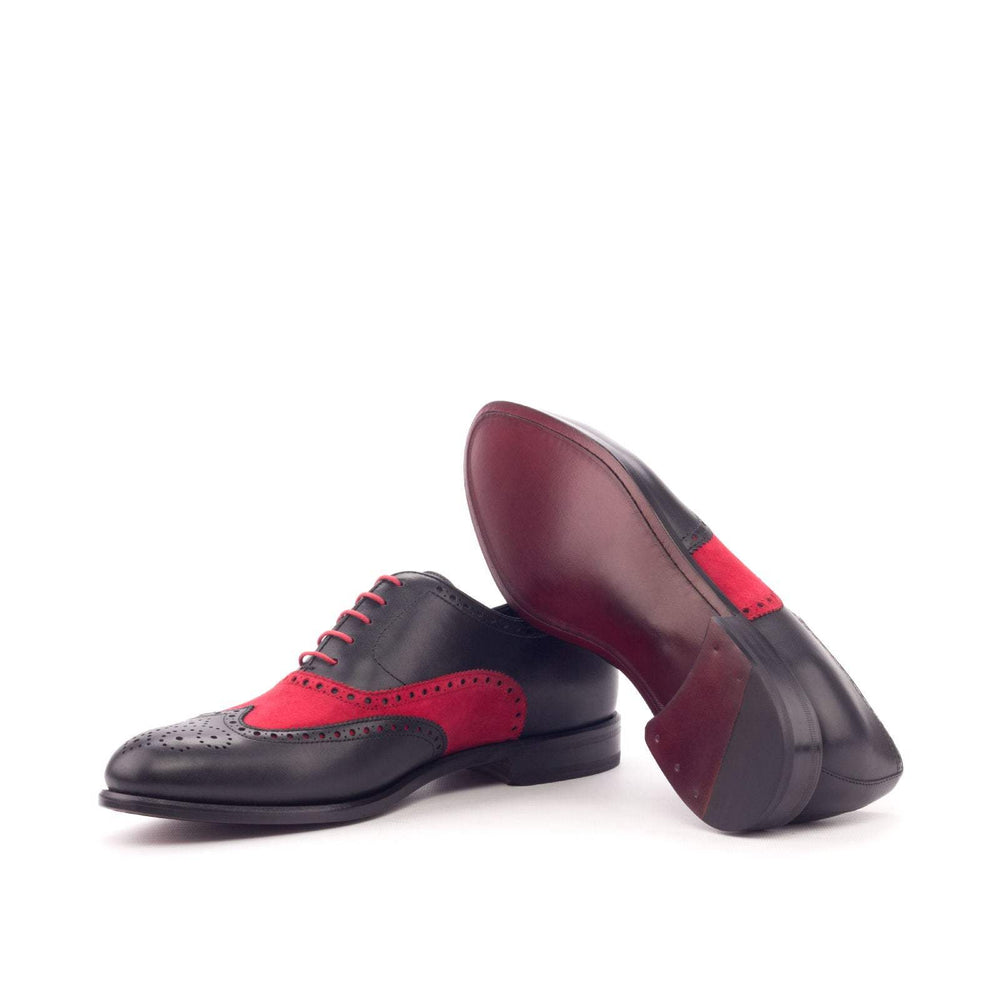 Men's Full Brogue Shoes Leather Black Red 3126 2- MERRIMIUM