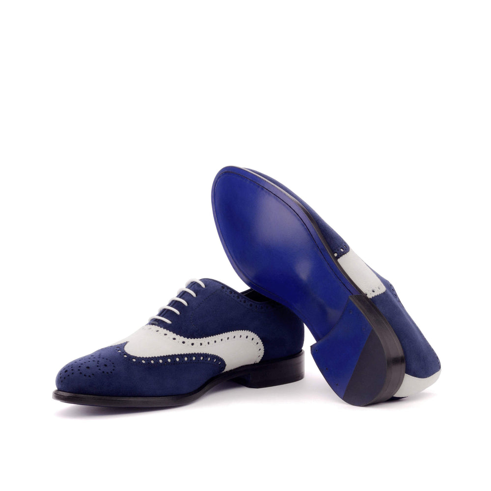 Men's Full Brogue Shoes Leather Blue White 3400 2- MERRIMIUM