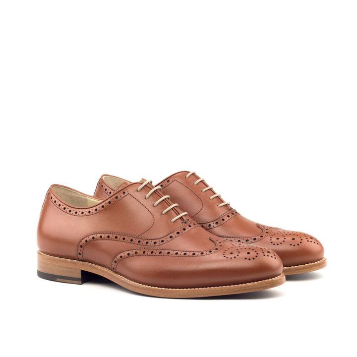Men's Full Brogue Shoes Leather Brown 2640 3- MERRIMIUM