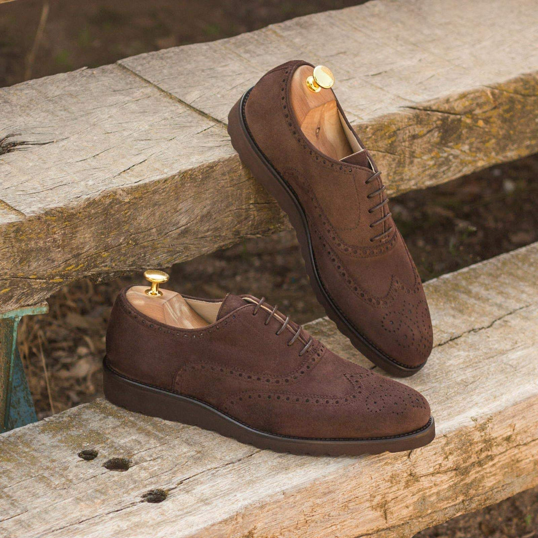 Men's Full Brogue Shoes Leather Brown 3012 1- MERRIMIUM--GID-1369-3012