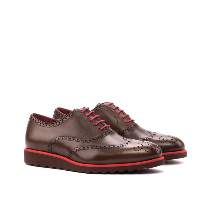 Men's Full Brogue Shoes Leather Dark Brown 3523 3- MERRIMIUM