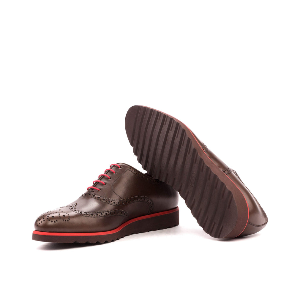 Men's Full Brogue Shoes Leather Dark Brown 3523 2- MERRIMIUM