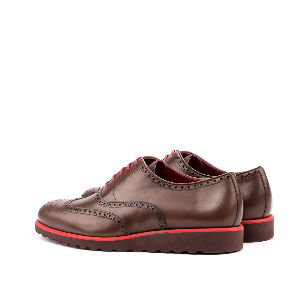 Men's Full Brogue Shoes Leather Dark Brown 3523 4- MERRIMIUM