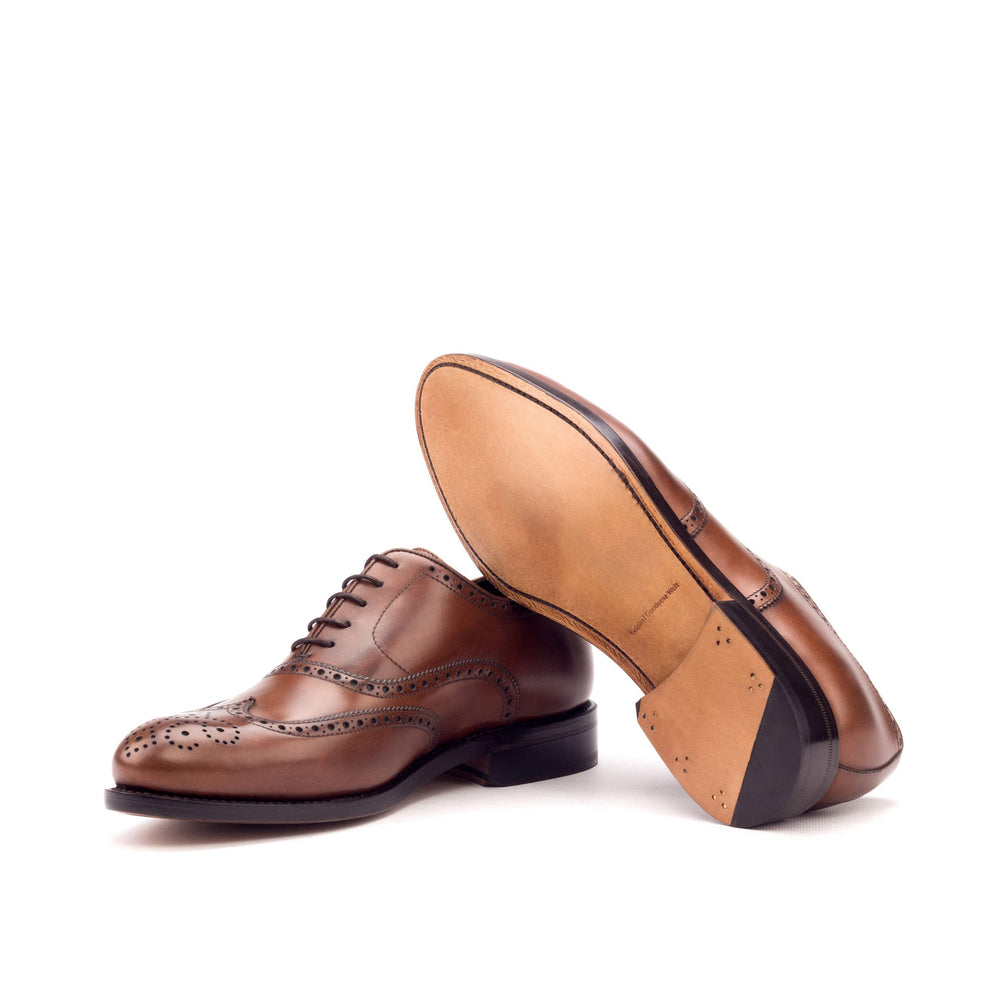 Men's Full Brogue Shoes Leather Goodyear Welt Brown 3293 2- MERRIMIUM
