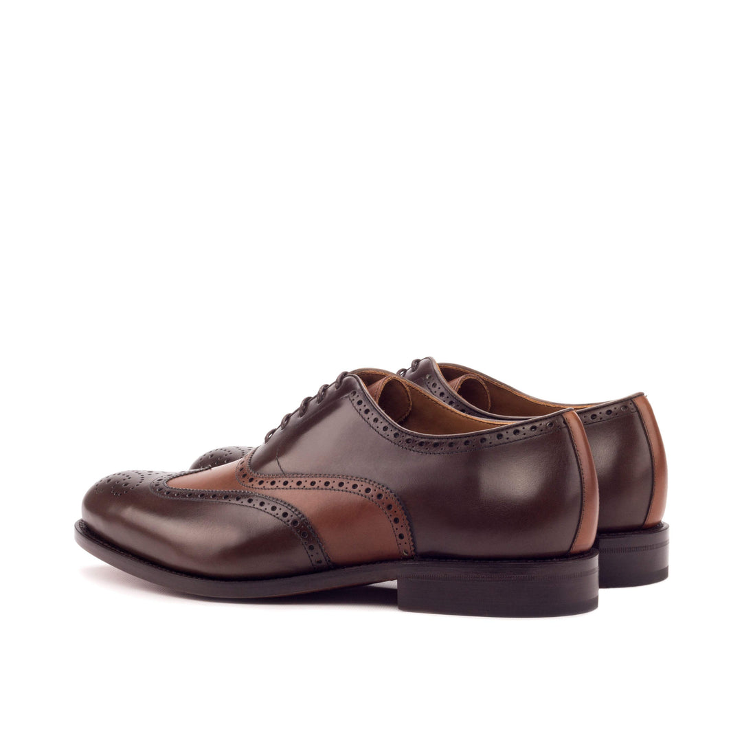 Men's Full Brogue Shoes Leather Goodyear Welt Brown Dark Brown 3288 4- MERRIMIUM