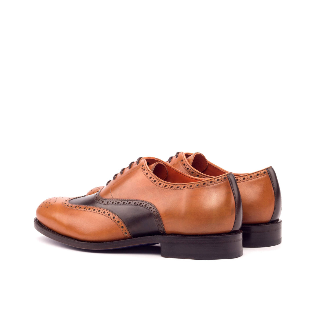 Men's Full Brogue Shoes Leather Goodyear Welt Brown Dark Brown 3407 4- MERRIMIUM