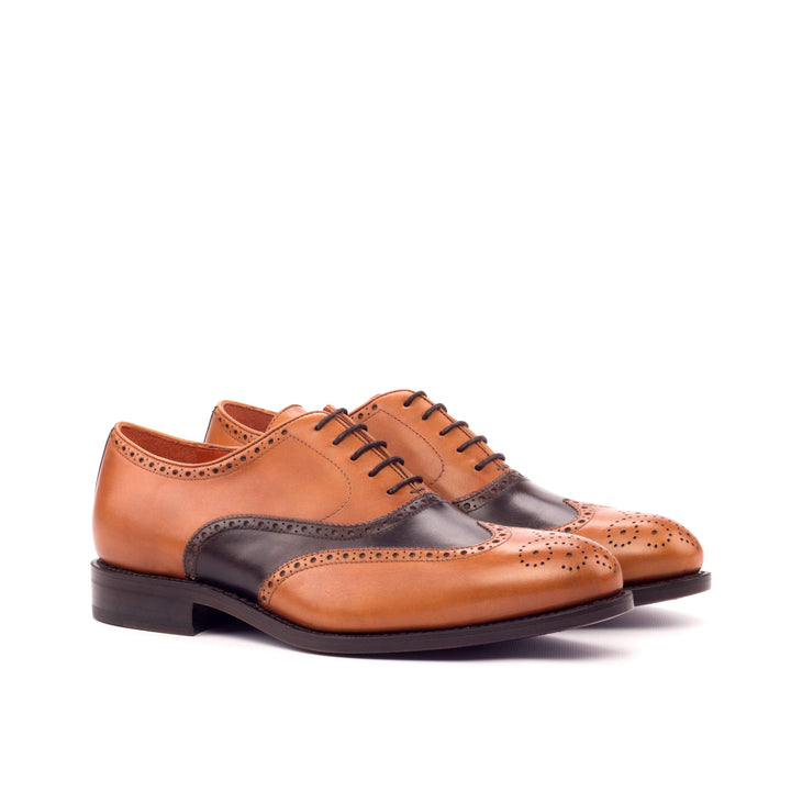 Men's Full Brogue Shoes Leather Goodyear Welt Brown Dark Brown 3407 3- MERRIMIUM