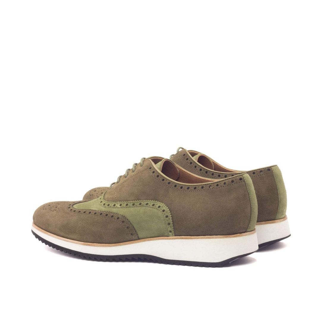 Men's Full Brogue Shoes Leather Green 2982 4- MERRIMIUM