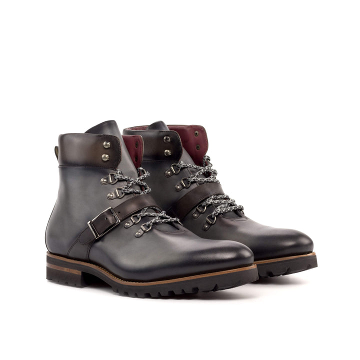 Men's Hiking Boots Leather Grey Dark Brown 5193 3- MERRIMIUM