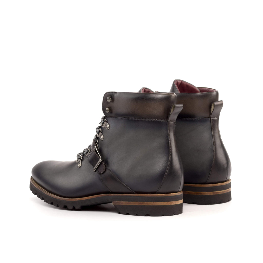 Men's Hiking Boots Leather Grey Dark Brown 5193 4- MERRIMIUM