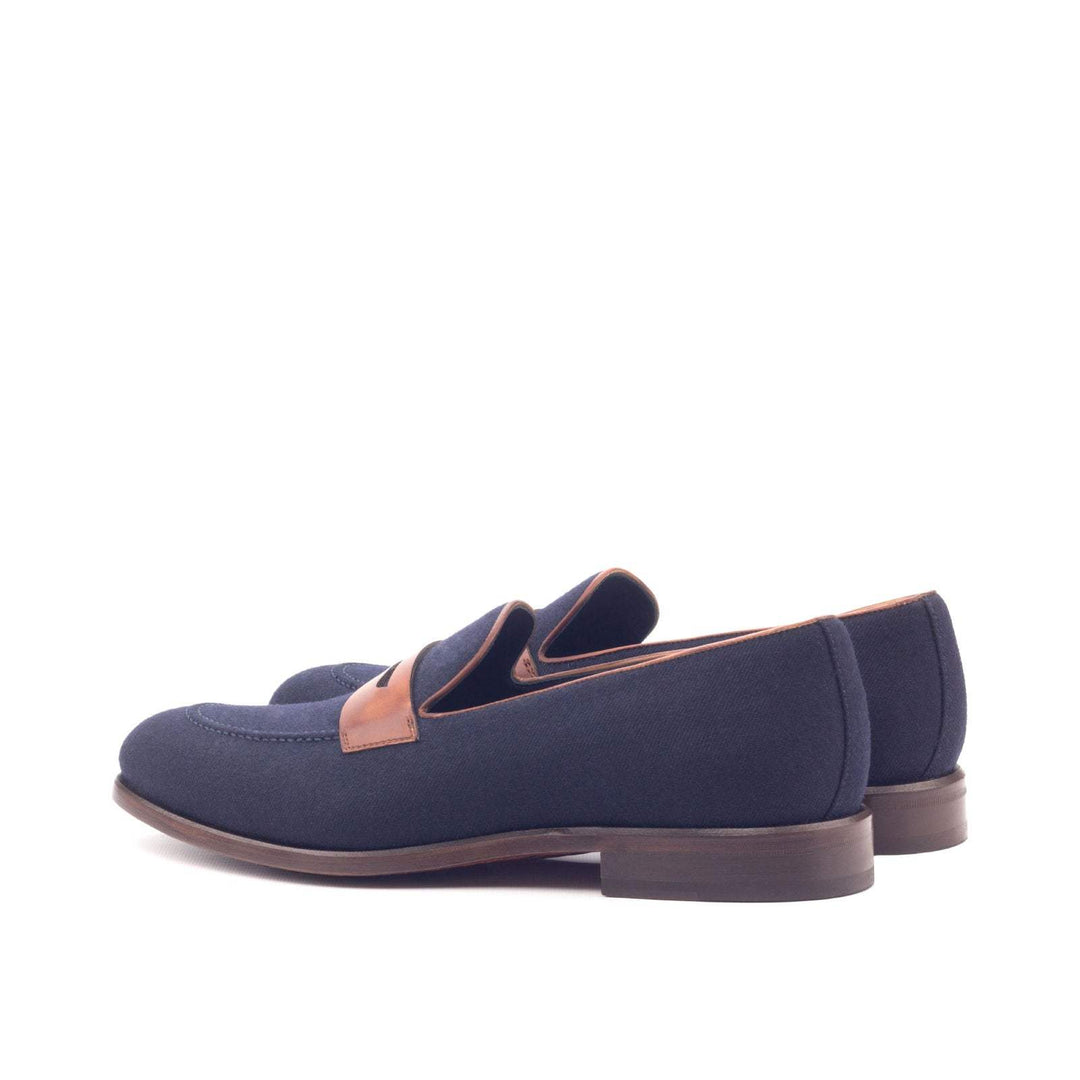 Men's Loafer Shoes Leather Blue Brown 3073 4- MERRIMIUM