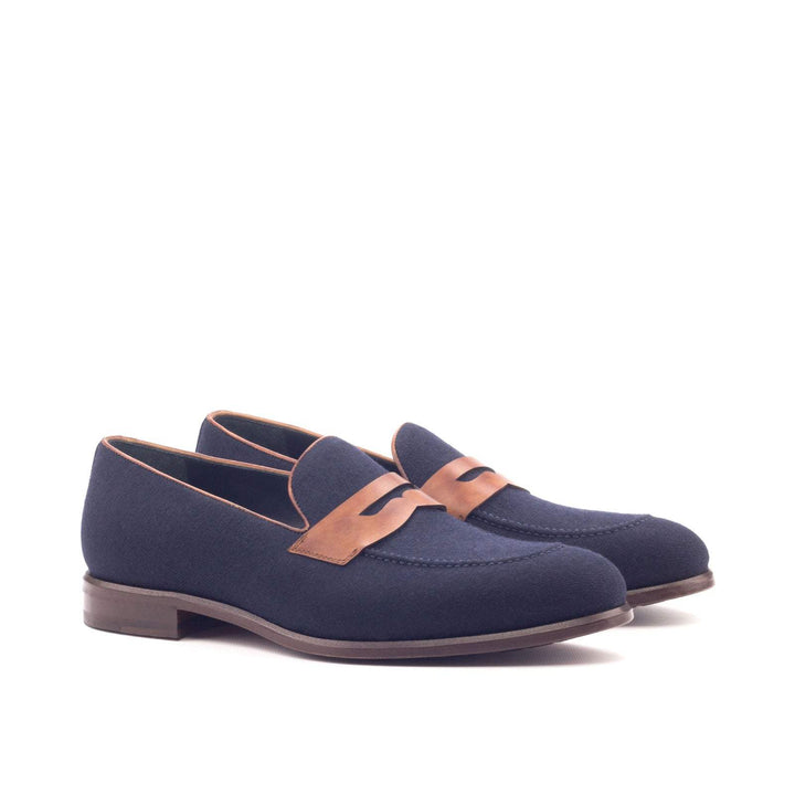 Men's Loafer Shoes Leather Blue Brown 3073 3- MERRIMIUM
