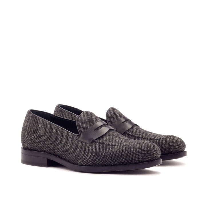 Men's Loafer Shoes Leather Goodyear Welt Grey Black 3285 3- MERRIMIUM