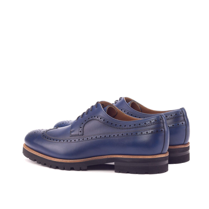 Men's Longwing Blucher Shoes Leather Blue 3168 4- MERRIMIUM