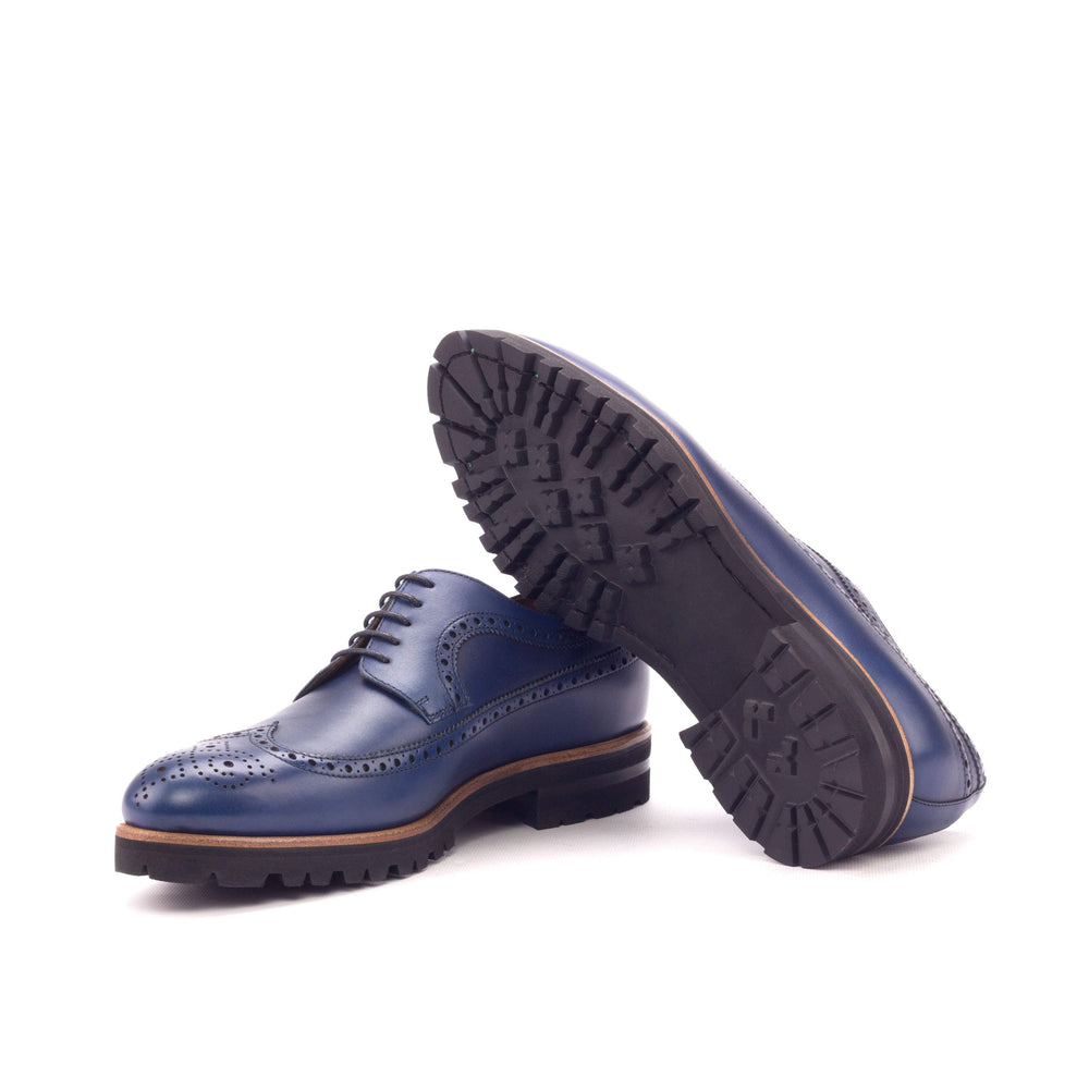 Men's Longwing Blucher Shoes Leather Blue 3168 2- MERRIMIUM
