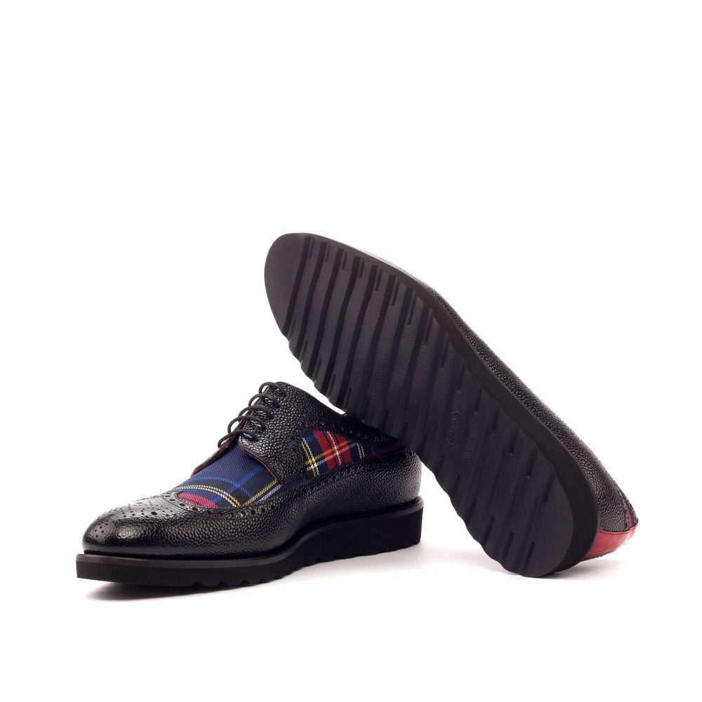 Men's Longwing Blucher Shoes Leather Blue Red 3322 2- MERRIMIUM