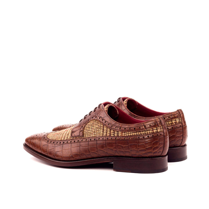 Men's Longwing Blucher Shoes Leather Brown 3377 4- MERRIMIUM