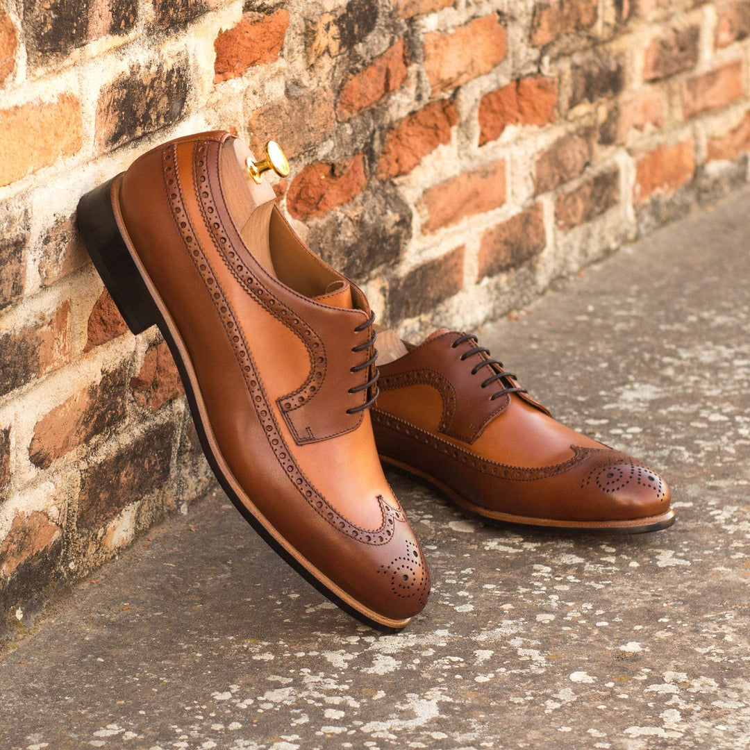 Men's Longwing Blucher Shoes Leather Brown 3742 1- MERRIMIUM--GID-1536-3742