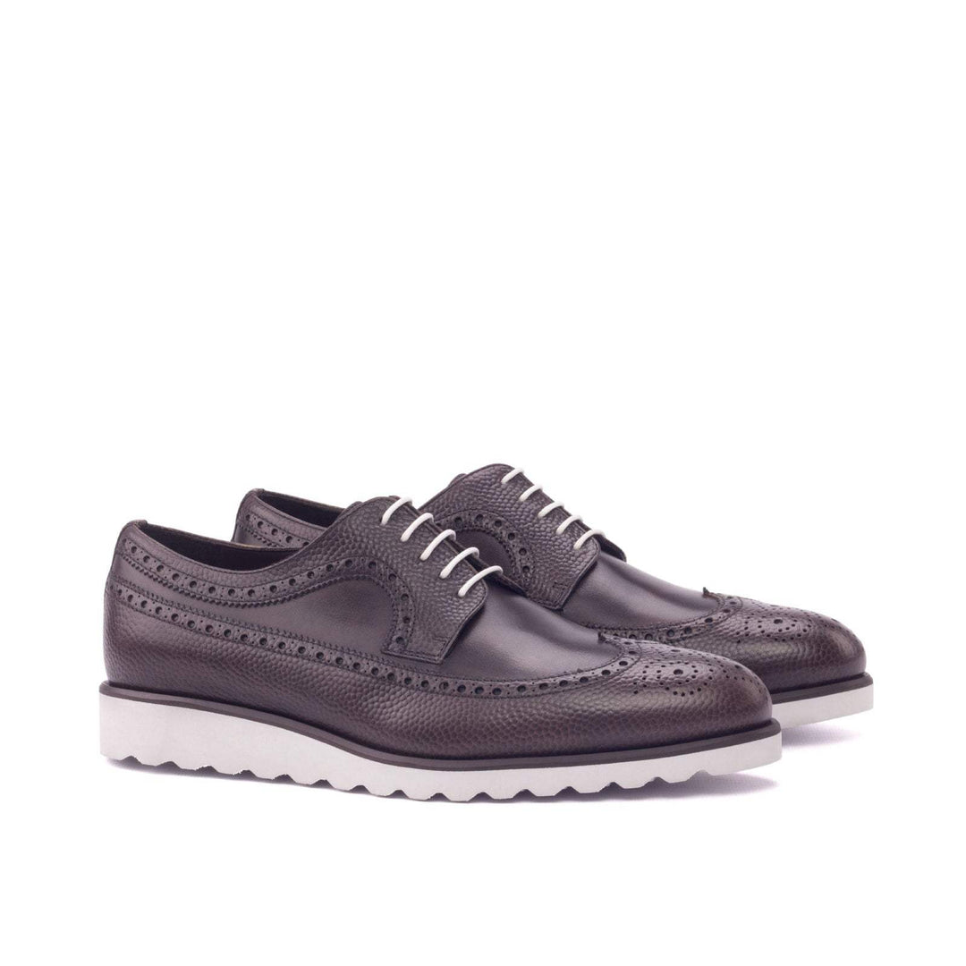 Men's Longwing Blucher Shoes Leather Dark Brown 3105 3- MERRIMIUM