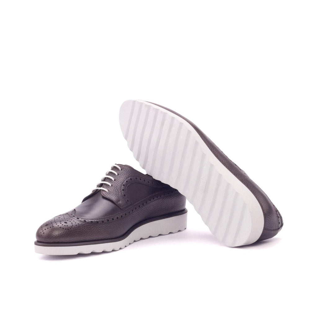 Men's Longwing Blucher Shoes Leather Dark Brown 3105 2- MERRIMIUM