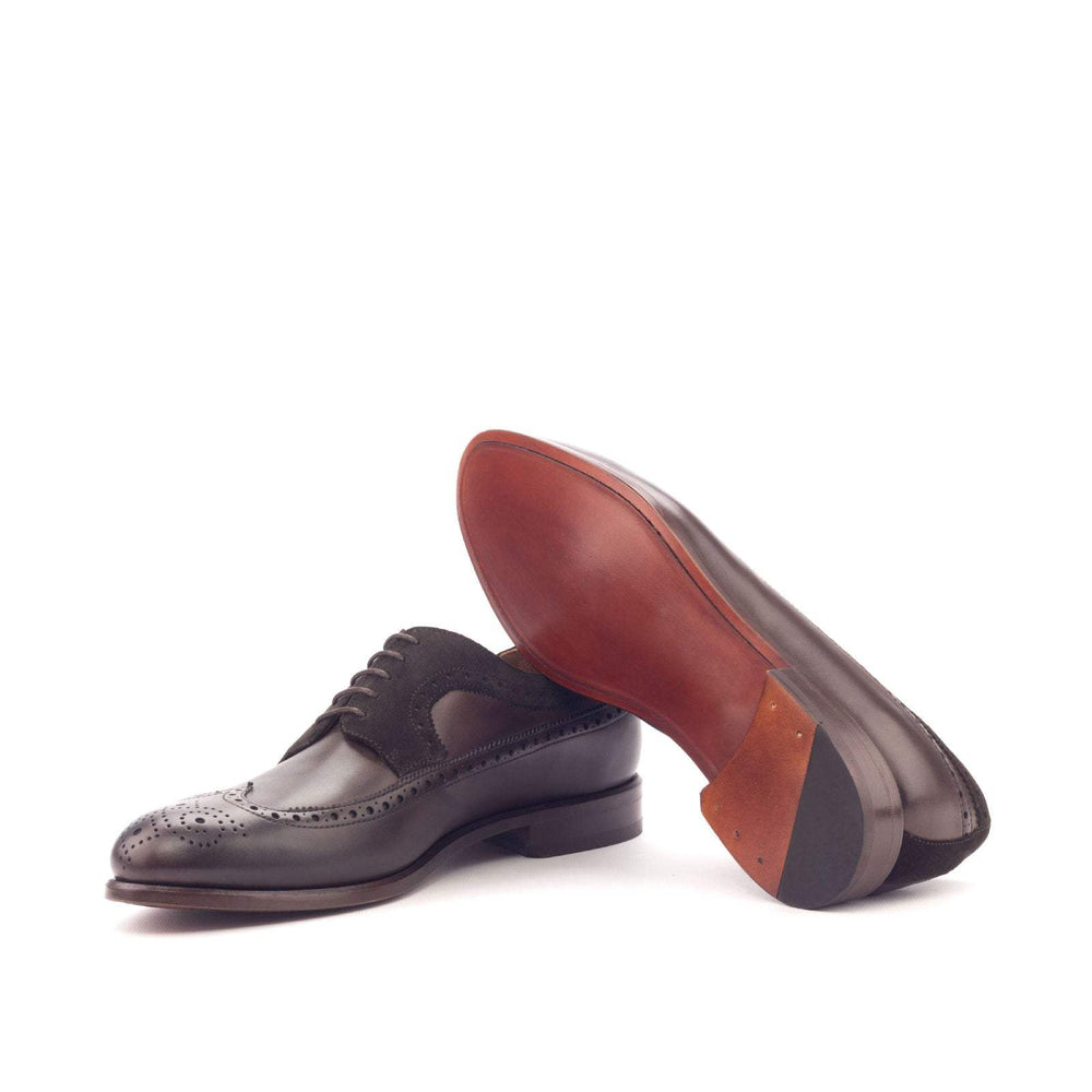 Men's Longwing Blucher Shoes Leather Dark Brown 3131 2- MERRIMIUM