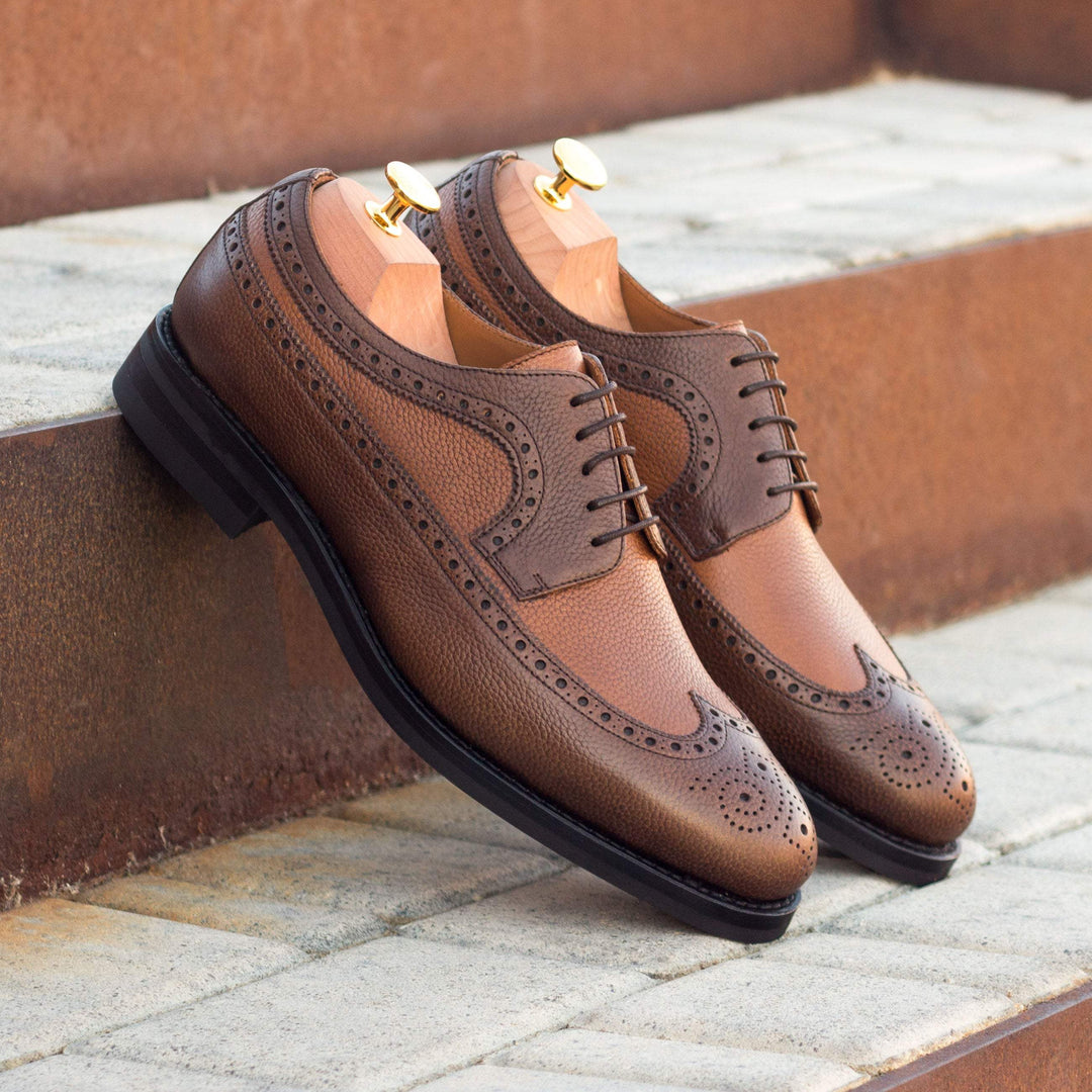 Men's Longwing Blucher Shoes Leather Goodyear Welt Brown Dark Brown 3230 1- MERRIMIUM--GID-2463-3230