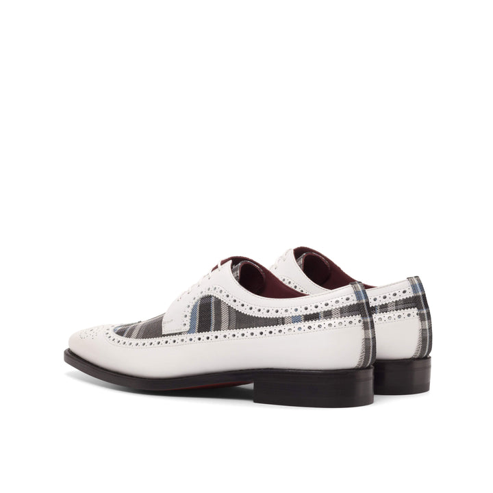 Men's Longwing Blucher Shoes Leather Goodyear Welt Grey White 4815 4- MERRIMIUM