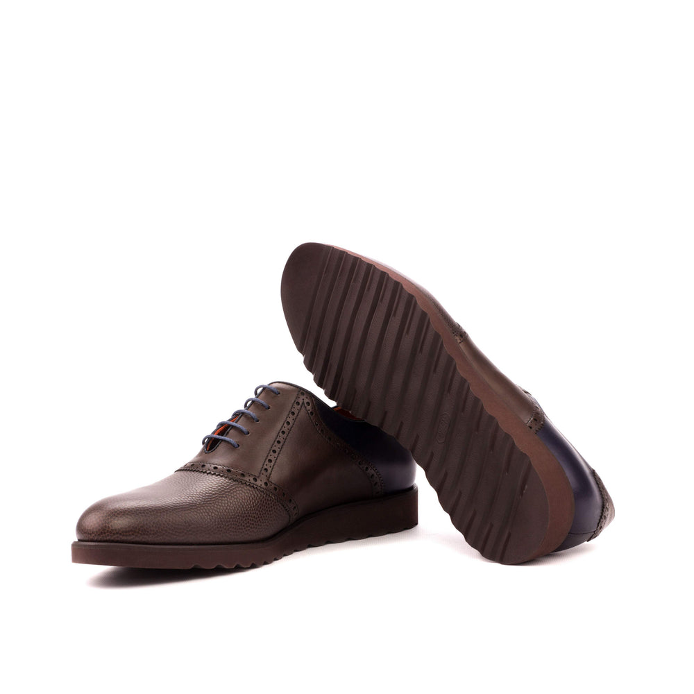 Men's Saddle Shoes Leather Blue Dark Brown 3531 2- MERRIMIUM