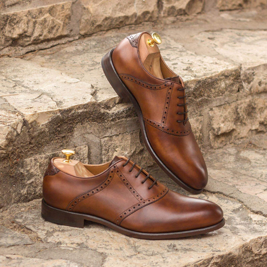 Men's Saddle Shoes Leather Brown 3033 1- MERRIMIUM--GID-1587-3033