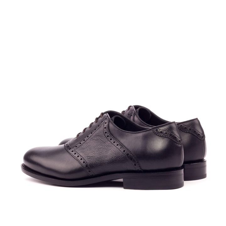 Men's Saddle Shoes Leather Goodyear Welt Black 3447 4- MERRIMIUM