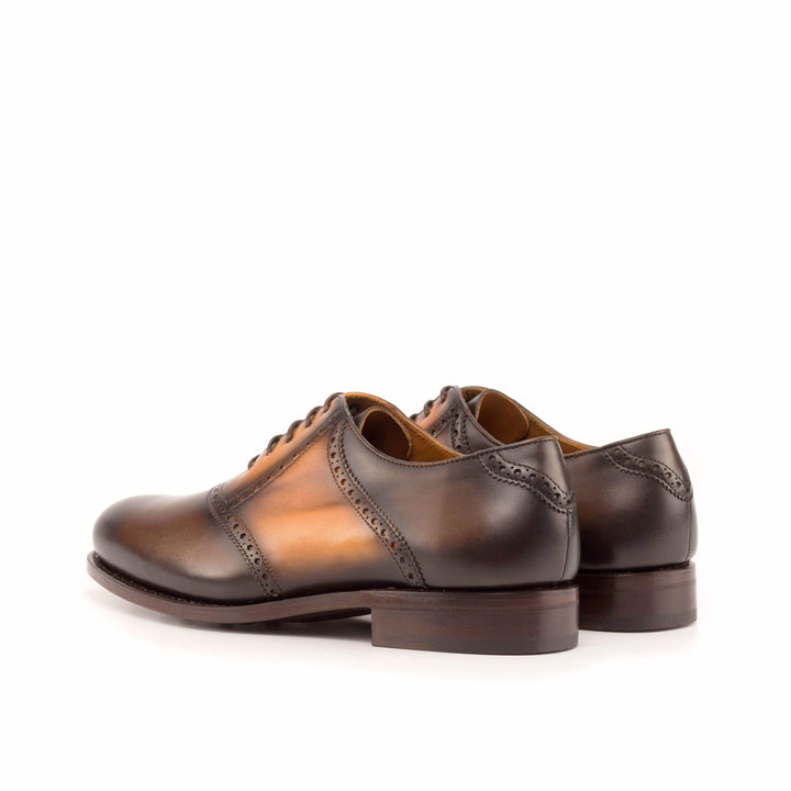 Men's Saddle Shoes Leather Goodyear Welt Brown Dark Brown 4816 4- MERRIMIUM
