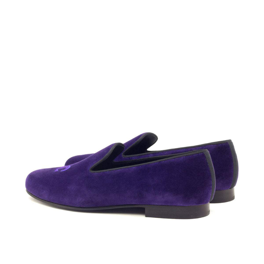 Men's Wellington Slippers Leather Violet Black 2904 3- MERRIMIUM