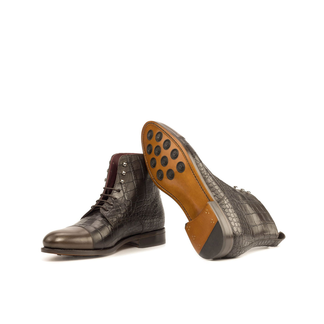 Men's Jumper Leather Boots Wide Plus Size Brown Dark Brown 5126 2 MERRIMIUM