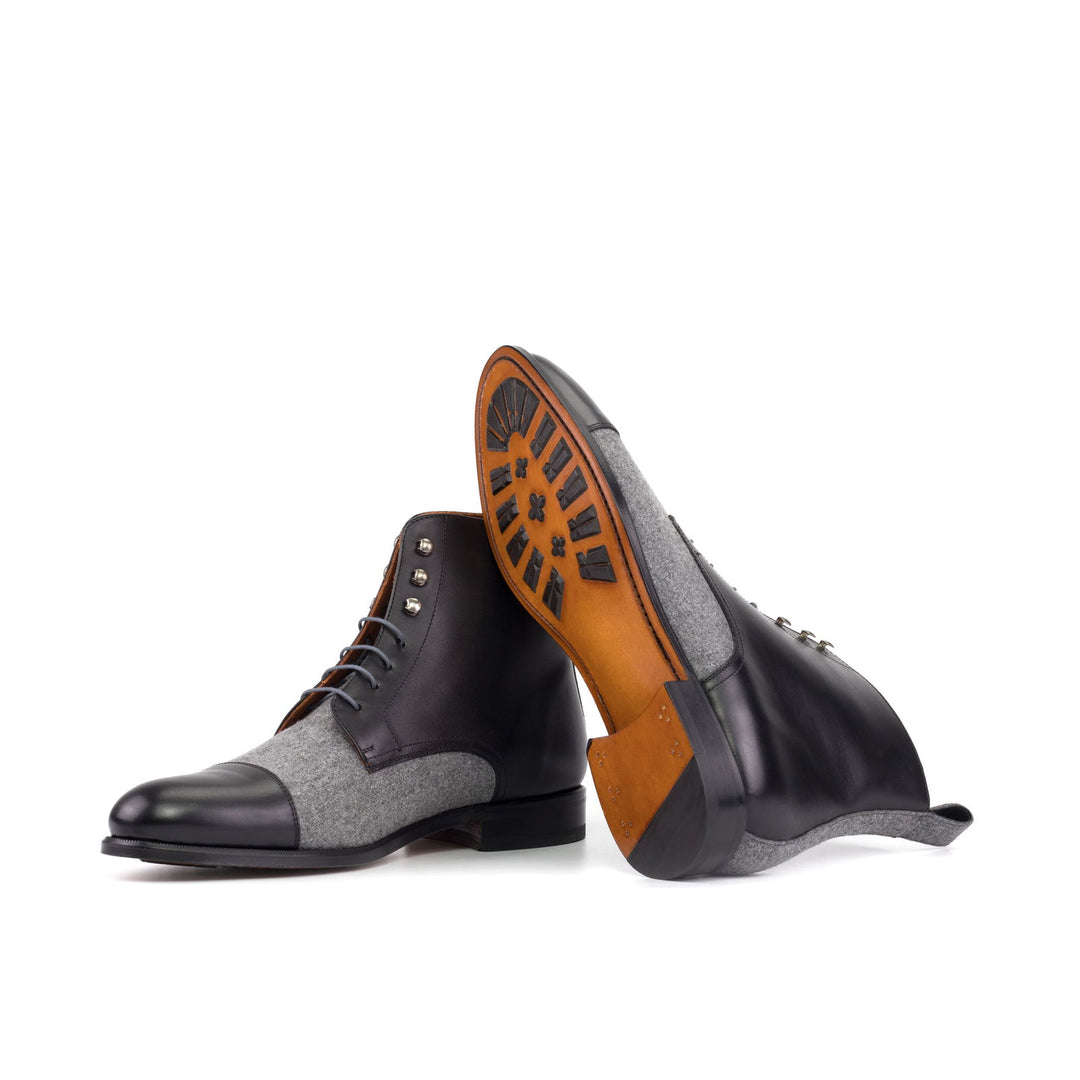 Men's Jumper Leather Boots Wide Plus Size Grey Black 5767 2 MERRIMIUM