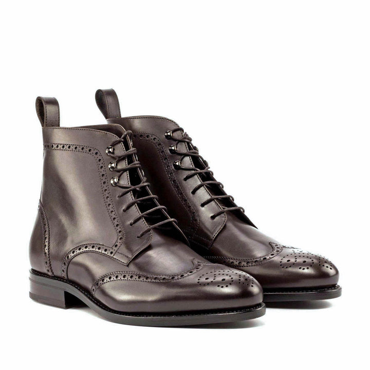 Men's Military Brogue Leather Boots Wide Plus Size 5994 3 MERRIMIUM