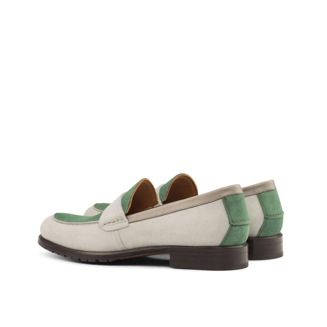 Women's Loafer  Shoes Leather Grey Green 3921 4- MERRIMIUM