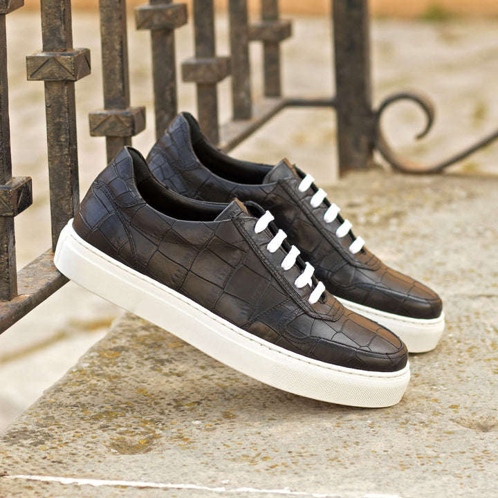 Women's Leather Trainers Black 5205 1 MERRIMIUM