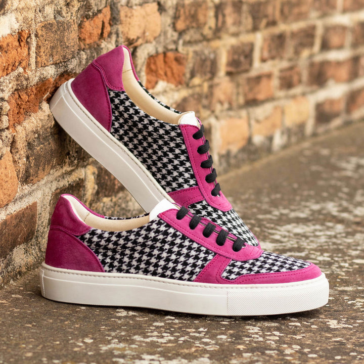 Women's Leather Trainers Black Violet 5902 1 MERRIMIUM