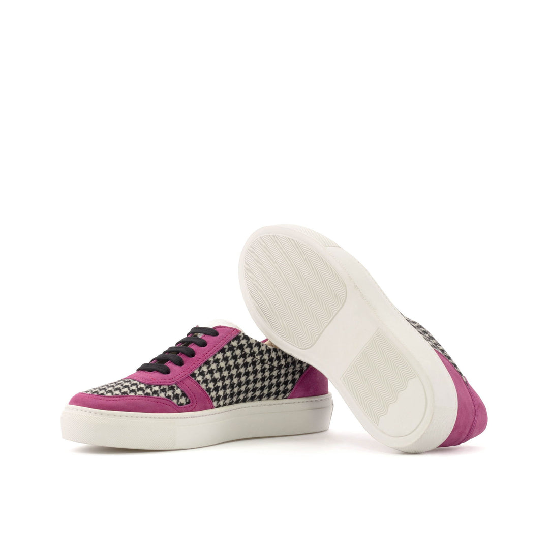 Women's Leather Trainers Black Violet 5902 2 MERRIMIUM