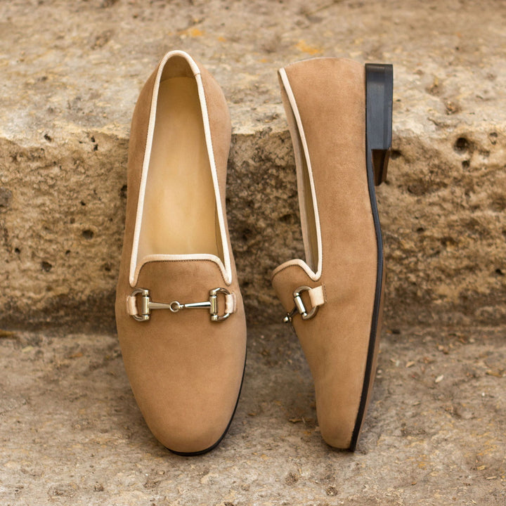 Women's Rose Leather Slippers Brown 3206 1 MERRIMIUM