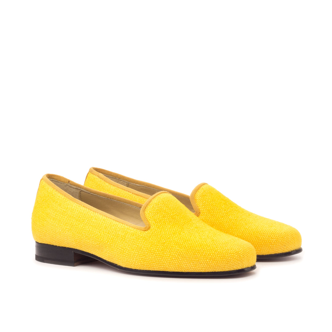 Women's Rose Leather Slippers Yellow 3442 4 MERRIMIUM