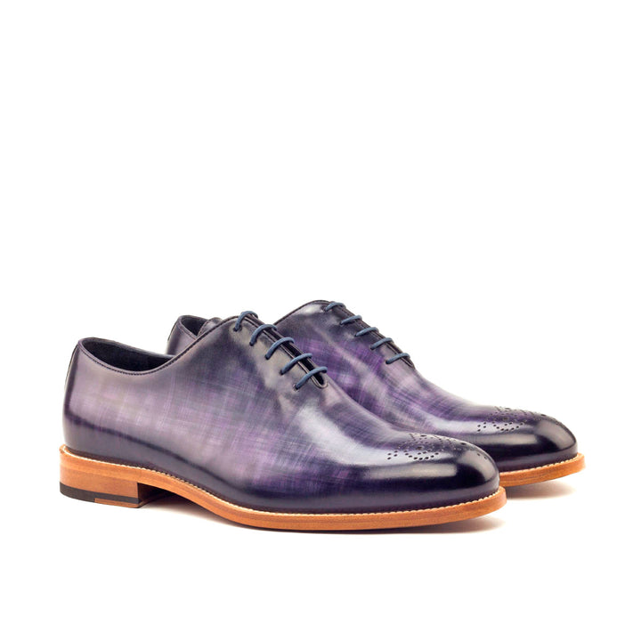 Men's Wholecut Shoes Patina Leather Wide Plus Size Violet 2772 3 MERRIMIUM