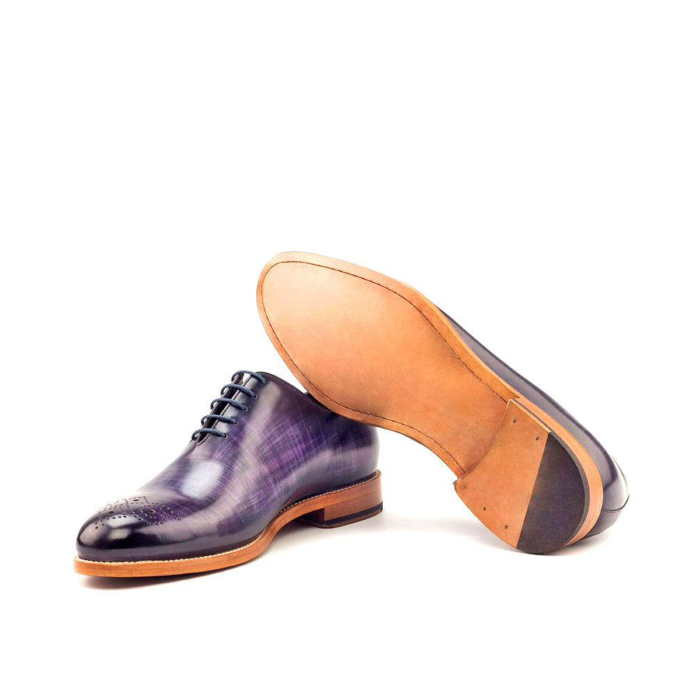 Men's Wholecut Shoes Patina Leather Wide Plus Size Violet 2772 2 MERRIMIUM